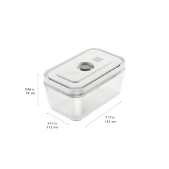 S/M/L / 3-pc, Vacuum Container Set, Glass, Grey