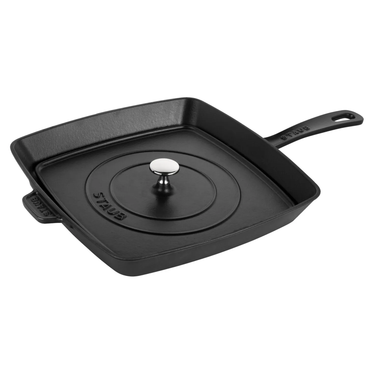 Square, 10.3" Grill Press, Black Matte