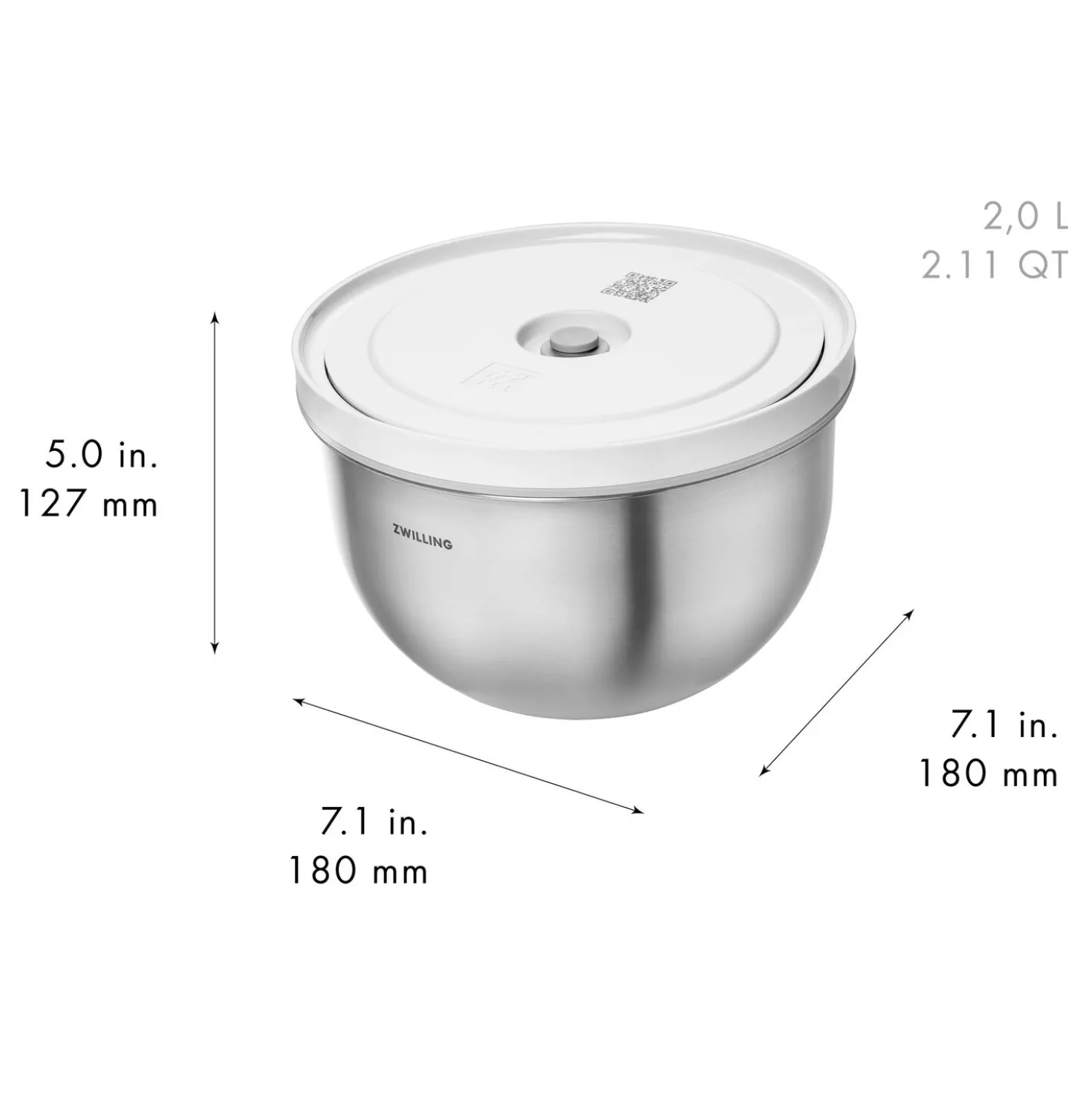 stainless steel / M/L Vacuum Starter Set, 9-pc