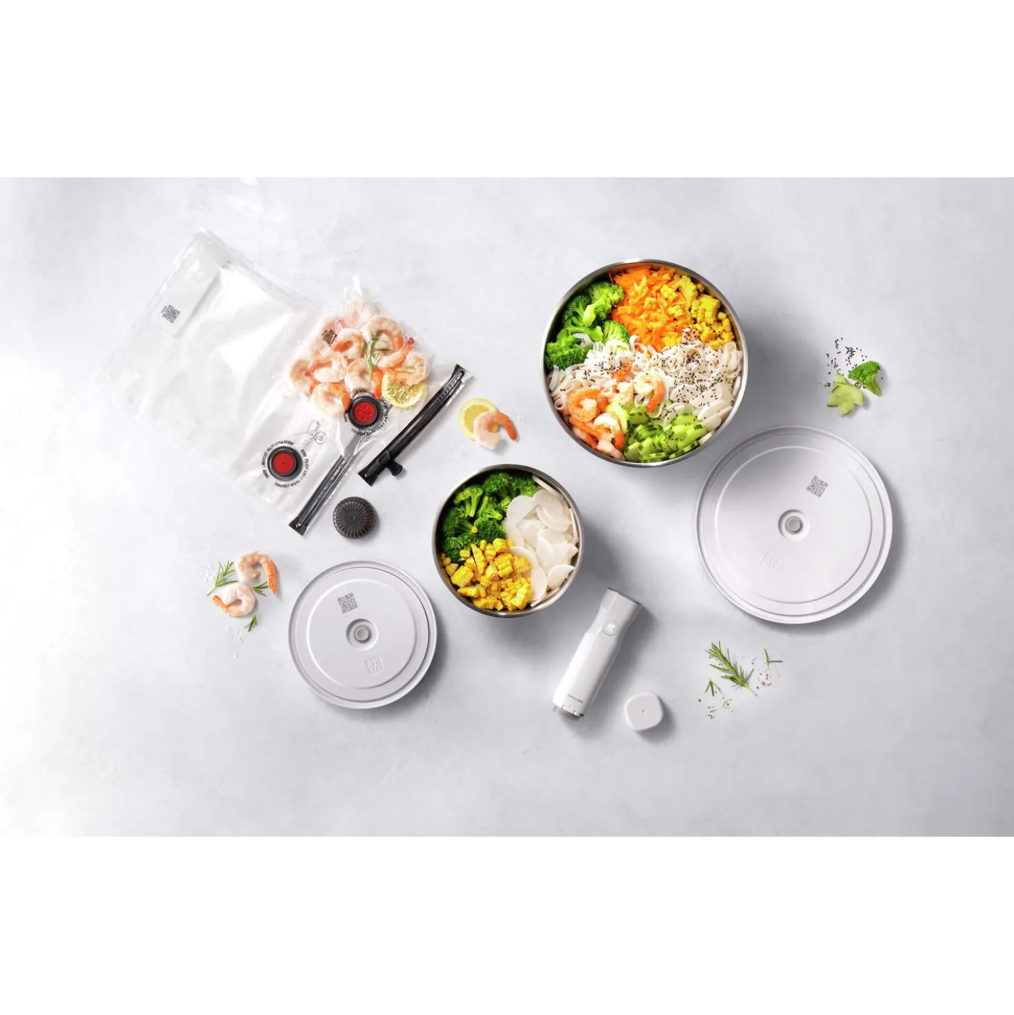 stainless steel / M/L Vacuum Starter Set, 9-pc