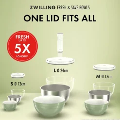 Vacuum bowl M / 18 cm, stainless steel, silver