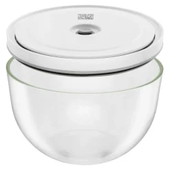 Vacuum bowl set S/M/L / 6-pc, glass, transparent-white