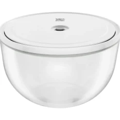 Vacuum bowl set S/M/L / 6-pc, glass, transparent-white