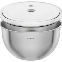 Vacuum bowl set S/M/L / 6-pc, stainless steel, silver-white
