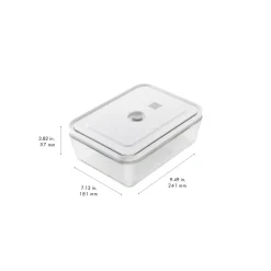 Vacuum Fridge Container, Glass, Grey