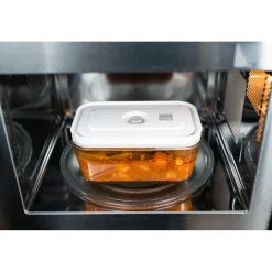 Vacuum Fridge Container, Glass, Grey