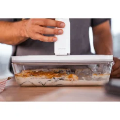Vacuum Gratin Dish, Glass, Grey