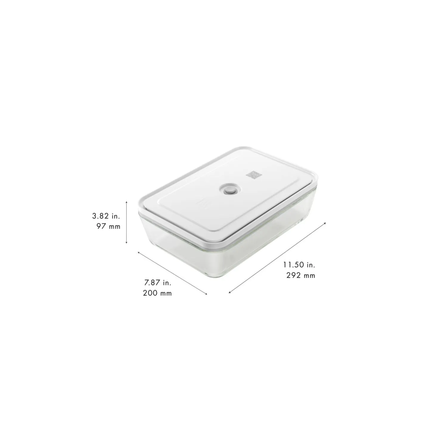 Vacuum Gratin Dish, Glass, Grey