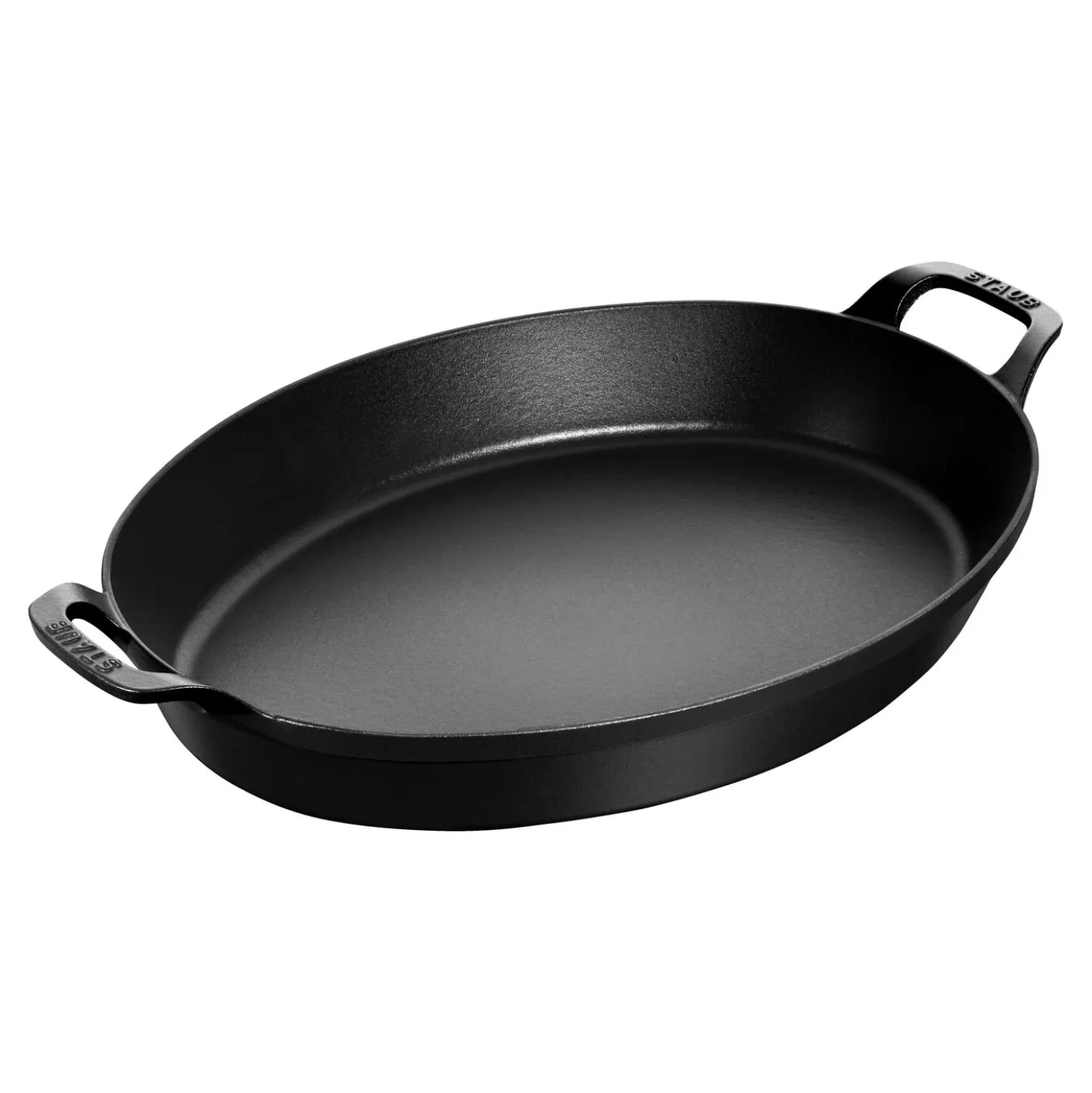 14.5-x 11-inch, Oval, Gratin Baking Dish, Black Matte