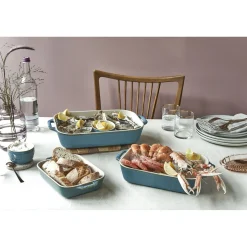 7.5-x 6.5-inch, Rectangular, Baking Dish, Rustic Turquoise