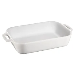 10.5-x 8-inch, Rectangular, Baking Dish, White