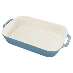 13-x 9.5-inch, Rectangular, Baking Dish, Rustic Turquoise