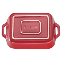 7.5-x 6.5-inch, Rectangular, Baking Dish, Rustic Red