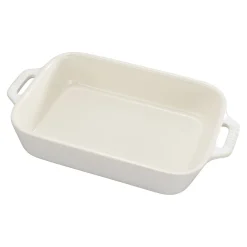 7.5-x 6.5-inch, Rectangular, Baking Dish, Ivory-white