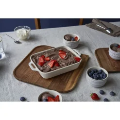 7.5-x 6.5-inch, Rectangular, Baking Dish, Ivory-white